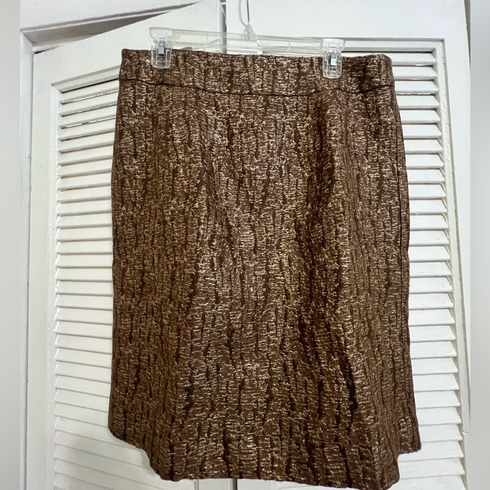 Gold pencil skirt